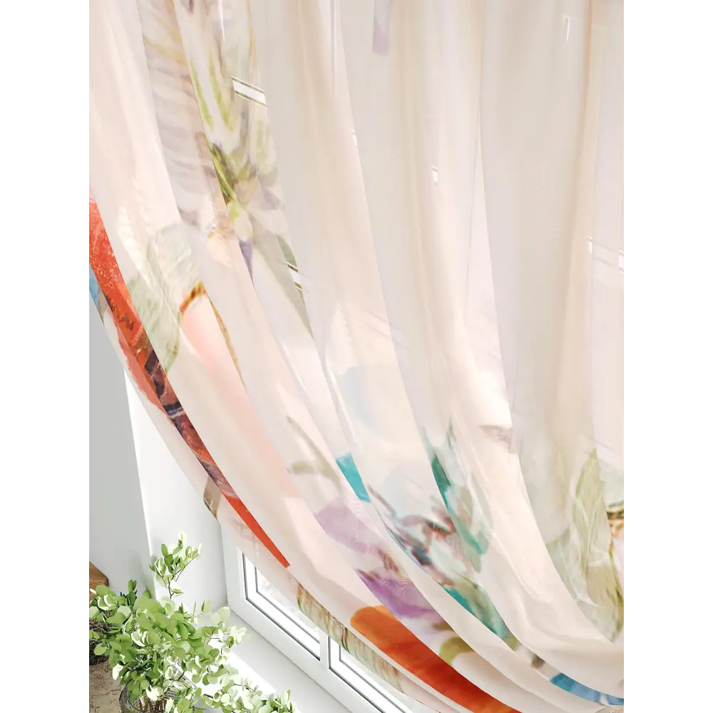 Фото 4 Тюль на шторной ленте Comfy Way Виарио 300x150 см цвет бежевый Фото 4 Тюль на шторной ленте Comfy Way Виарио 300x150 см цвет бежевый