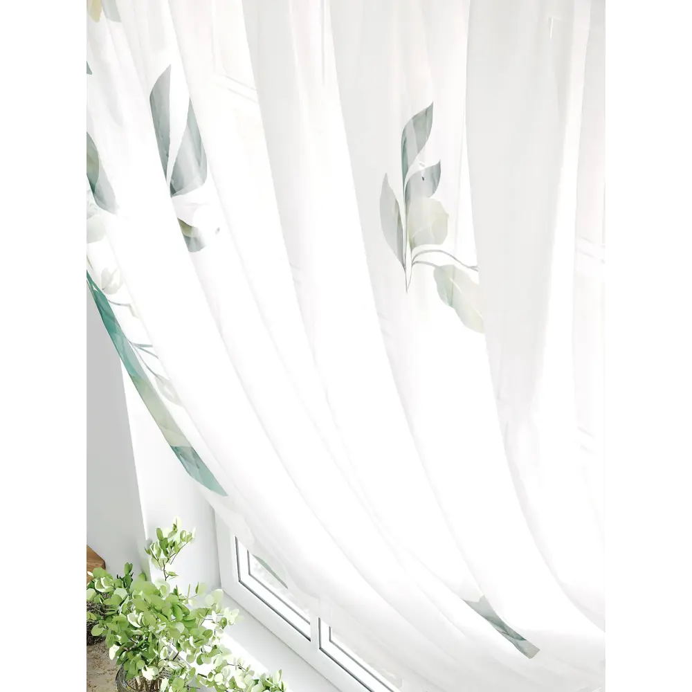 Фото 3 Тюль на шторной ленте Comfy Way Эридна 300x150 см цвет белый Фото 3 Тюль на шторной ленте Comfy Way Эридна 300x150 см цвет белый