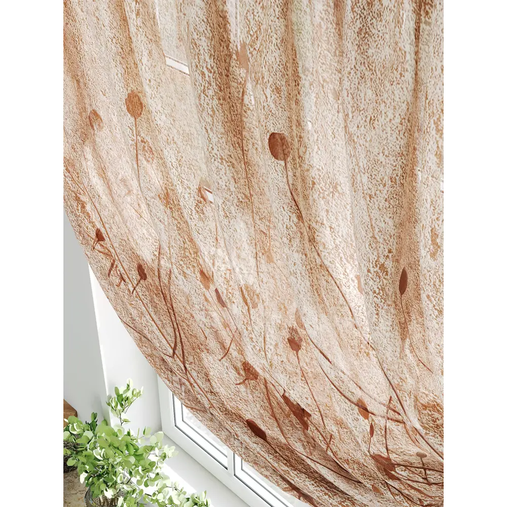 Фото 4 Тюль на шторной ленте Comfy Way Акеррон 300x150 см цвет бежевый
