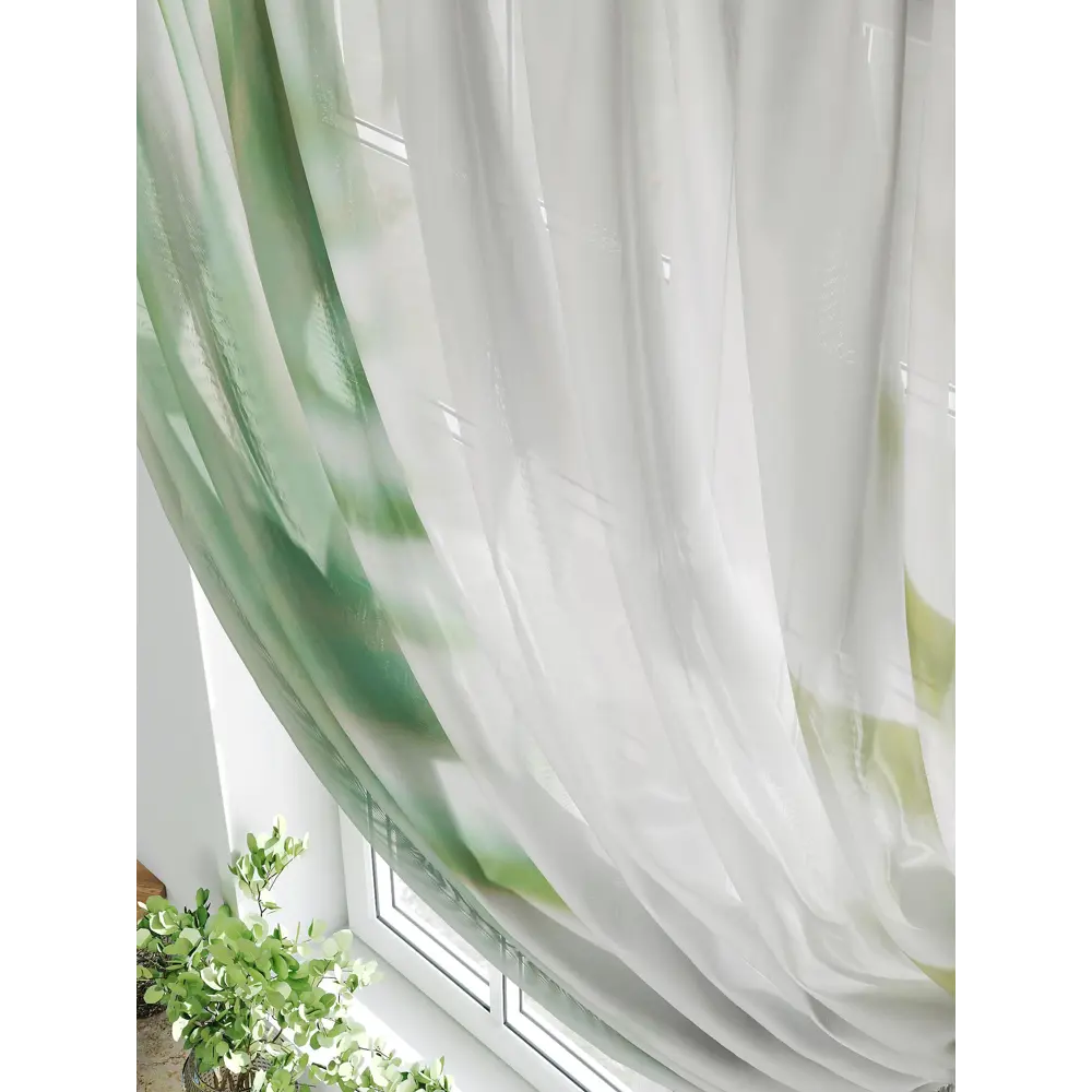 Фото 4 Тюль на шторной ленте Comfy Way Плиннио 300x150 см цвет белый Фото 4 Тюль на шторной ленте Comfy Way Плиннио 300x150 см цвет белый