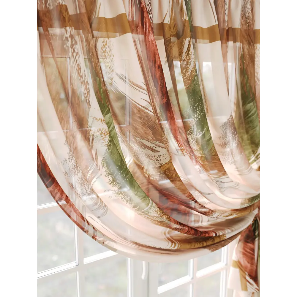 Фото 3 Тюль на шторной ленте Comfy Way Эдиллио 300x150 см цвет бежевый