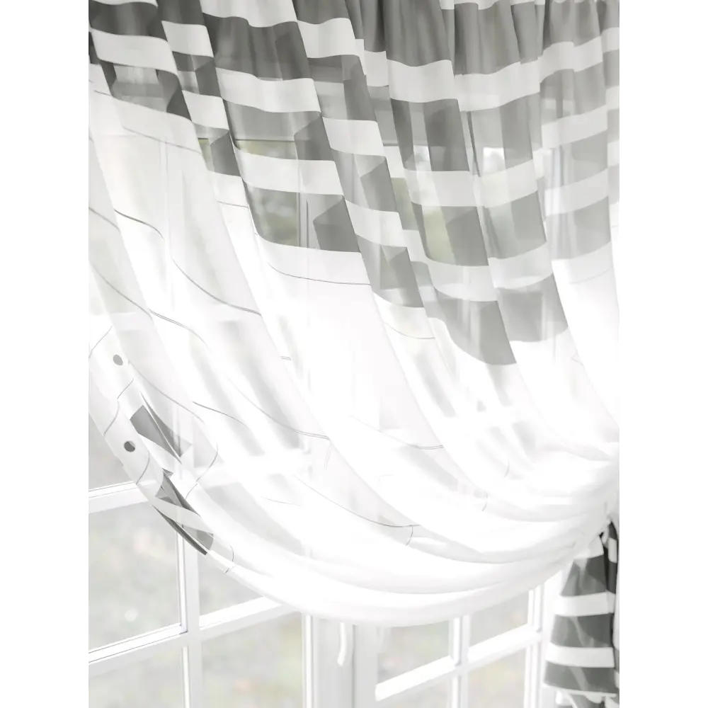 Фото 3 Тюль на шторной ленте Comfy Way Бравитто 300x150 см цвет белый Фото 3 Тюль на шторной ленте Comfy Way Бравитто 300x150 см цвет белый