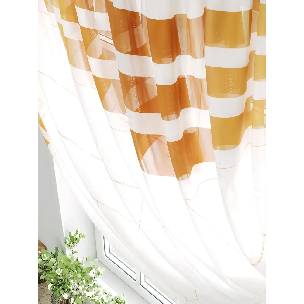Фото Тюль на шторной ленте Comfy Way Даминно 300x150 см цвет белый Фото Тюль на шторной ленте Comfy Way Даминно 300x150 см цвет белый