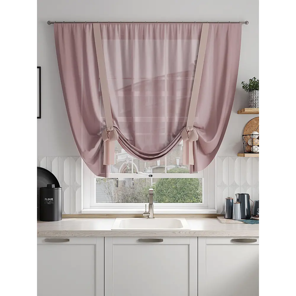 Фото 2 Тюль на шторной ленте Comfy Way Векроти 150x150 см цвет бежевый Фото 2 Тюль на шторной ленте Comfy Way Векроти 150x150 см цвет бежевый