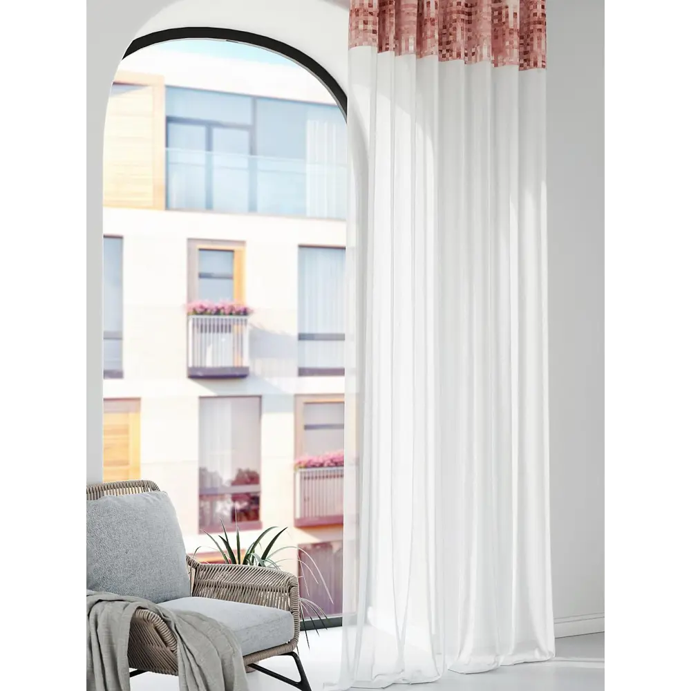 Фото 3 Штора на шторной ленте Comfy Way Фонтреолс 150x250 см цвет белый Фото 3 Штора на шторной ленте Comfy Way Фонтреолс 150x250 см цвет белый