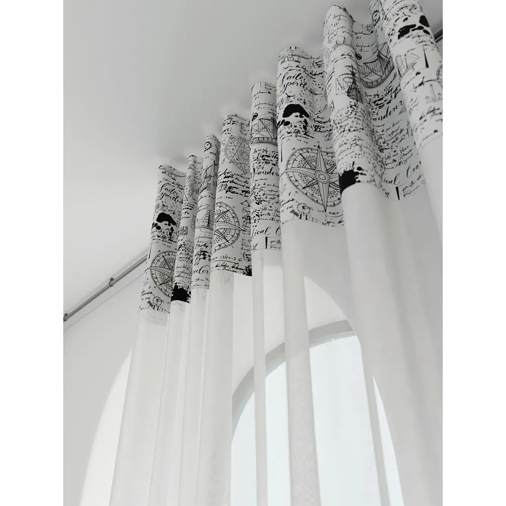 Фото 4 Штора на шторной ленте Comfy Way Крентос 150x250 см цвет белый Фото 4 Штора на шторной ленте Comfy Way Крентос 150x250 см цвет белый