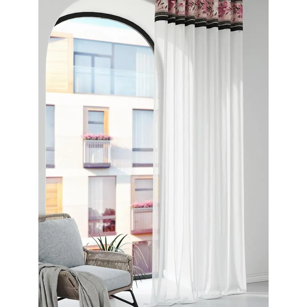 Фото 3 Штора на шторной ленте Comfy Way Фонролс 150x250 см цвет белый Фото 3 Штора на шторной ленте Comfy Way Фонролс 150x250 см цвет белый