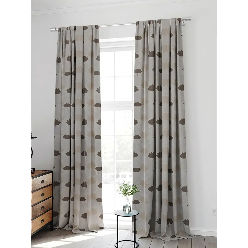 Фото 2 Комплект штор на шторной ленте Comfy Way Лимфирас 150x300 см цвет бежевый Фото 2 Комплект штор на шторной ленте Comfy Way Лимфирас 150x300 см цвет бежевый