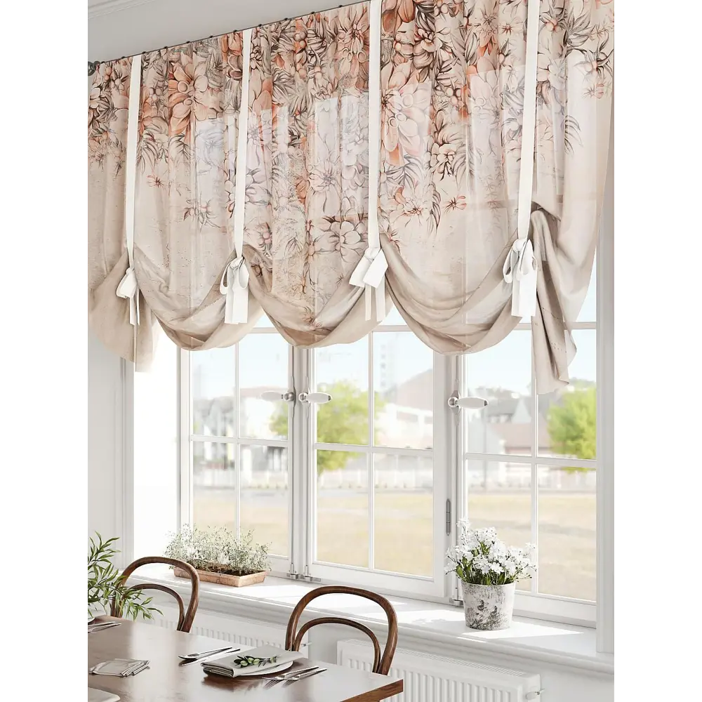 Фото 2 Тюль на шторной ленте Comfy Way Ренктиар 300x155 см цвет бежевый Фото 2 Тюль на шторной ленте Comfy Way Ренктиар 300x155 см цвет бежевый