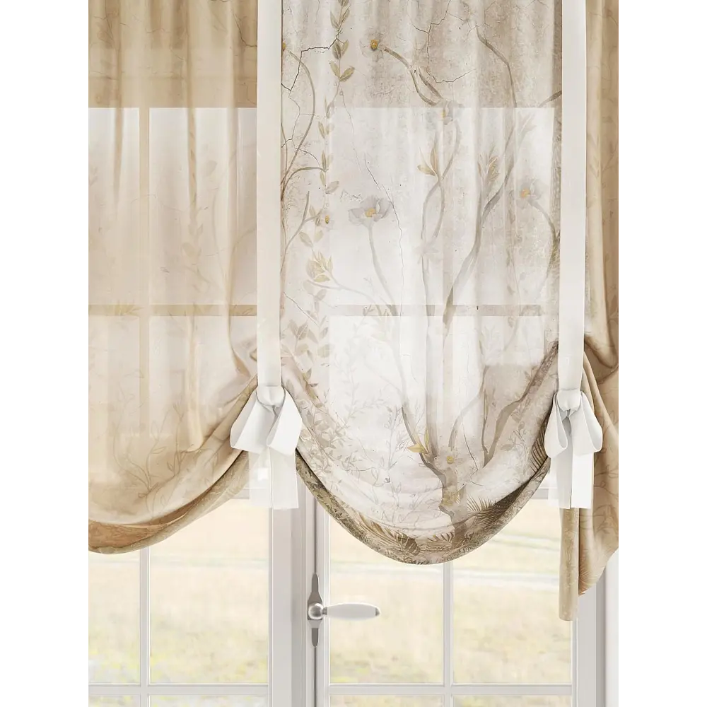 Фото 4 Тюль на шторной ленте Comfy Way Хенфилс 300x155 см цвет бежевый Фото 4 Тюль на шторной ленте Comfy Way Хенфилс 300x155 см цвет бежевый