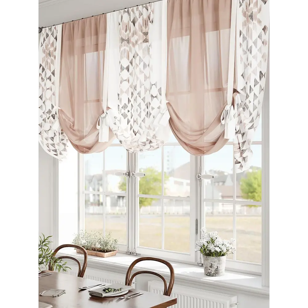 Фото 2 Тюль на шторной ленте Comfy Way Фирниар 300x155 см цвет коричневый Фото 2 Тюль на шторной ленте Comfy Way Фирниар 300x155 см цвет коричневый