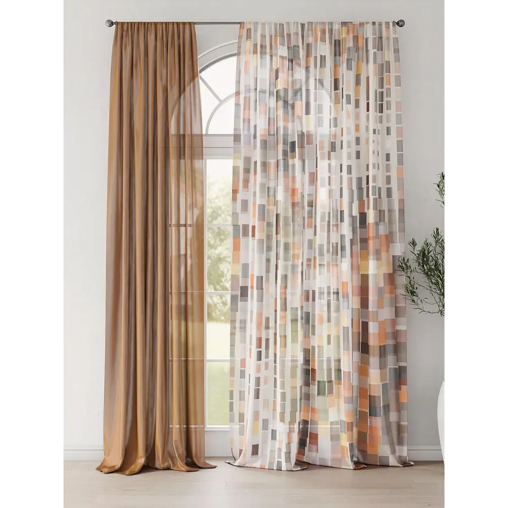 Фото 2 Комплект штор на шторной ленте Comfy Way Рилвиор 150x250 см цвет фиолетовый Фото 2 Комплект штор на шторной ленте Comfy Way Рилвиор 150x250 см цвет фиолетовый