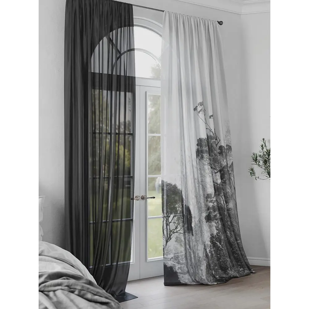 Фото 2 Комплект штор на шторной ленте Comfy Way Миливарис 150x250 см цвет белый Фото 2 Комплект штор на шторной ленте Comfy Way Миливарис 150x250 см цвет белый