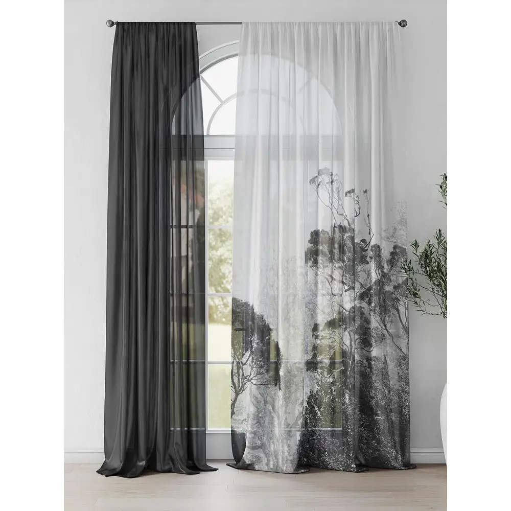Фото 3 Комплект штор на шторной ленте Comfy Way Миливарис 150x250 см цвет белый Фото 3 Комплект штор на шторной ленте Comfy Way Миливарис 150x250 см цвет белый