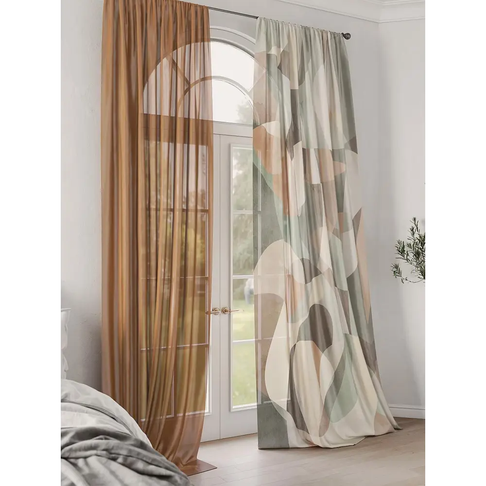 Фото 2 Комплект штор на шторной ленте Comfy Way Раневиор 150x250 см цвет серый Фото 2 Комплект штор на шторной ленте Comfy Way Раневиор 150x250 см цвет серый