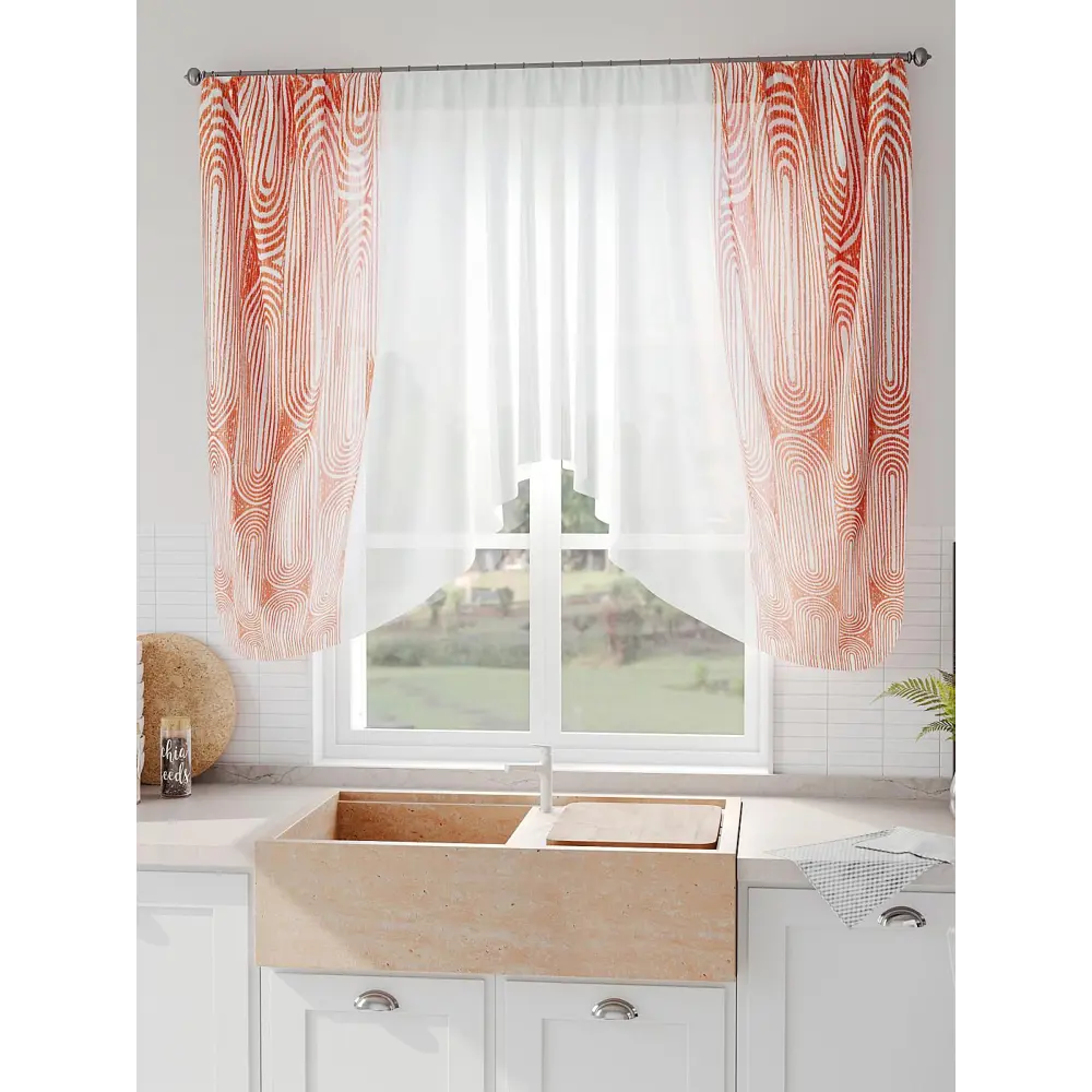 Фото 6 Тюль на шторной ленте Comfy Way Фанблос 300x130 см цвет белый Фото 6 Тюль на шторной ленте Comfy Way Фанблос 300x130 см цвет белый