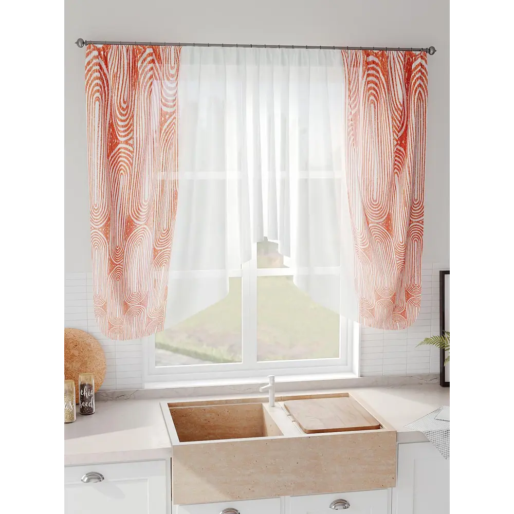 Фото 5 Тюль на шторной ленте Comfy Way Фанблос 300x130 см цвет белый Фото 5 Тюль на шторной ленте Comfy Way Фанблос 300x130 см цвет белый