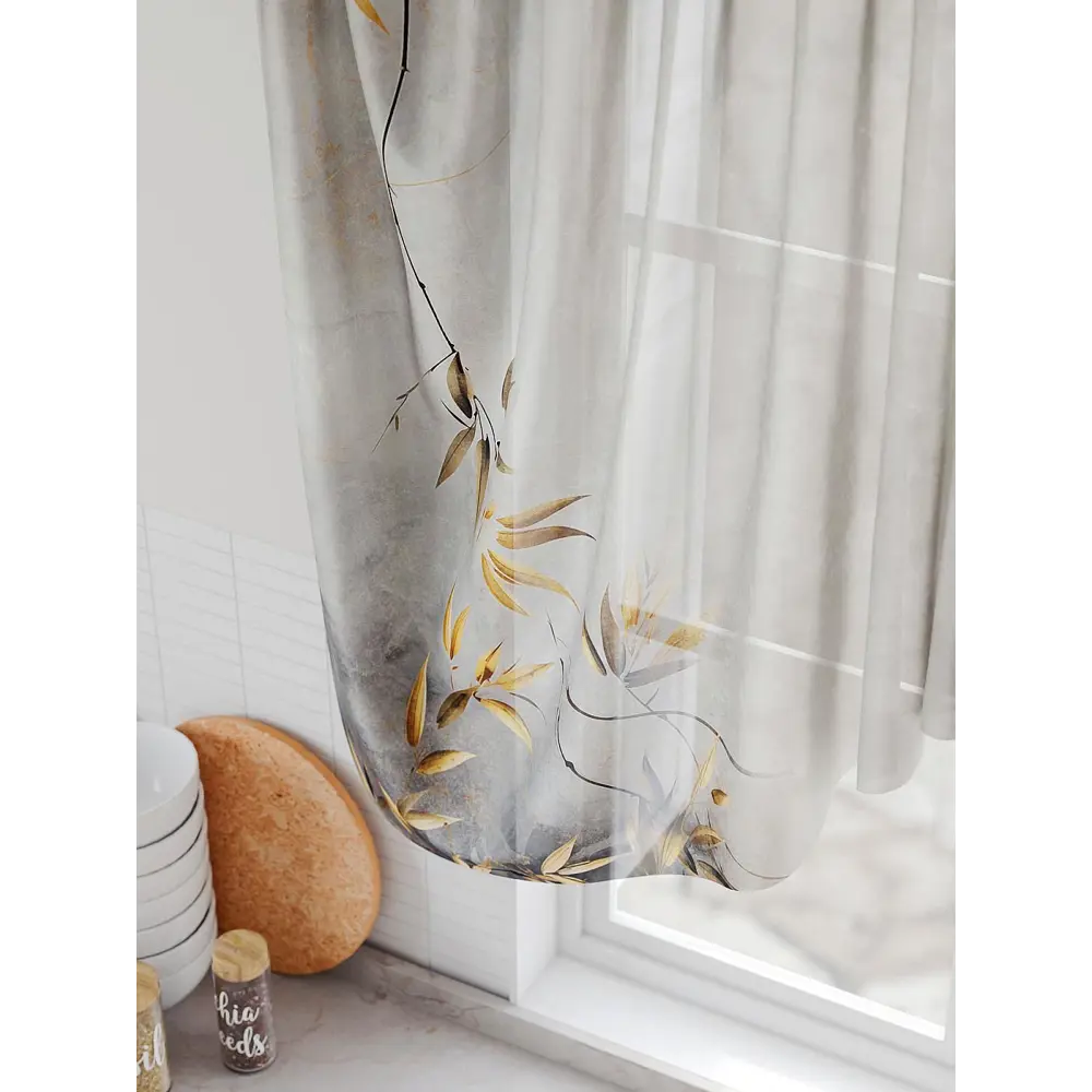 Фото 4 Тюль на шторной ленте Comfy Way Ранитвис 300x130 см цвет серый Фото 4 Тюль на шторной ленте Comfy Way Ранитвис 300x130 см цвет серый