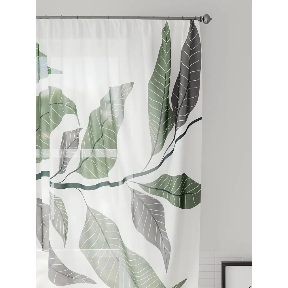 Фото Тюль на шторной ленте Comfy Way Неривирас 300x130 см цвет белый Фото Тюль на шторной ленте Comfy Way Неривирас 300x130 см цвет белый
