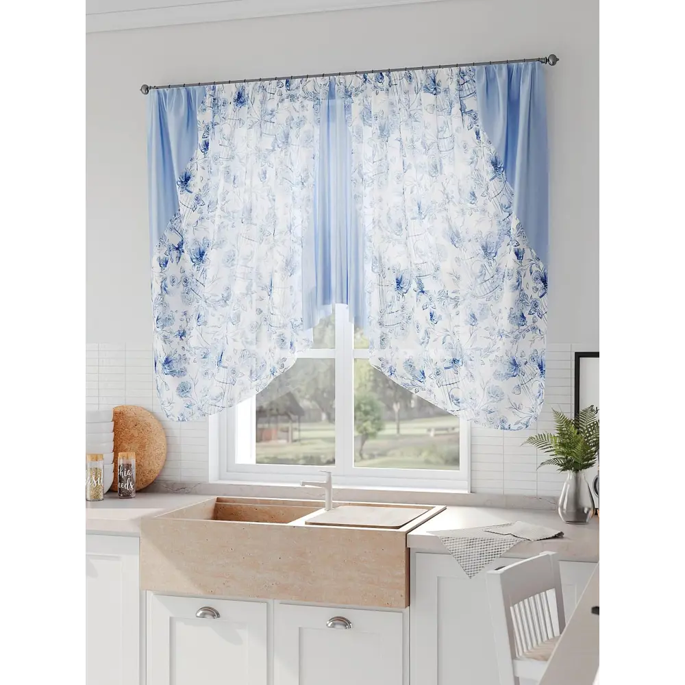 Фото 2 Тюль на шторной ленте Comfy Way Рилигрант 300x130 см цвет белый Фото 2 Тюль на шторной ленте Comfy Way Рилигрант 300x130 см цвет белый