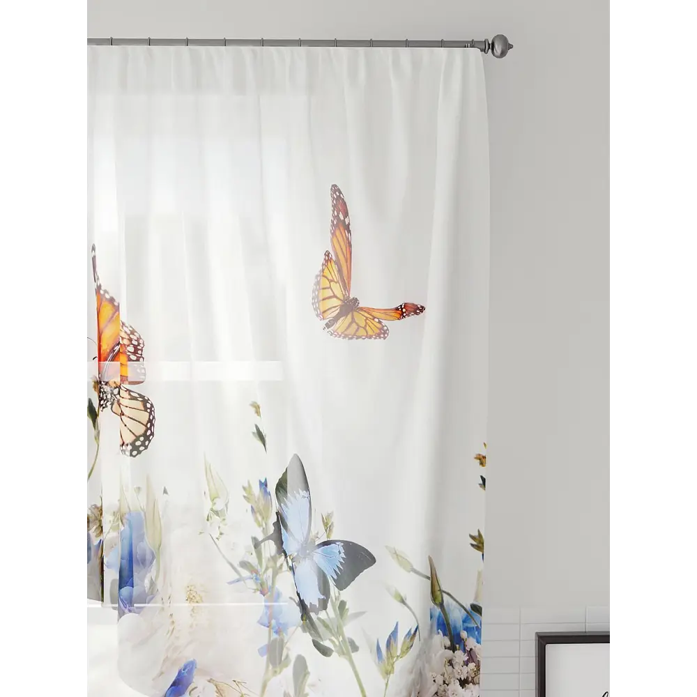 Фото 3 Тюль на шторной ленте Comfy Way Шлентрос 300x130 см цвет белый Фото 3 Тюль на шторной ленте Comfy Way Шлентрос 300x130 см цвет белый