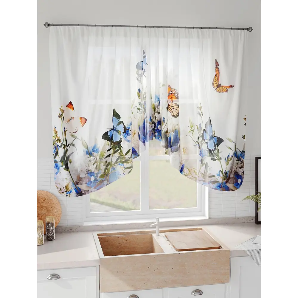 Фото 5 Тюль на шторной ленте Comfy Way Шлентрос 300x130 см цвет белый Фото 5 Тюль на шторной ленте Comfy Way Шлентрос 300x130 см цвет белый