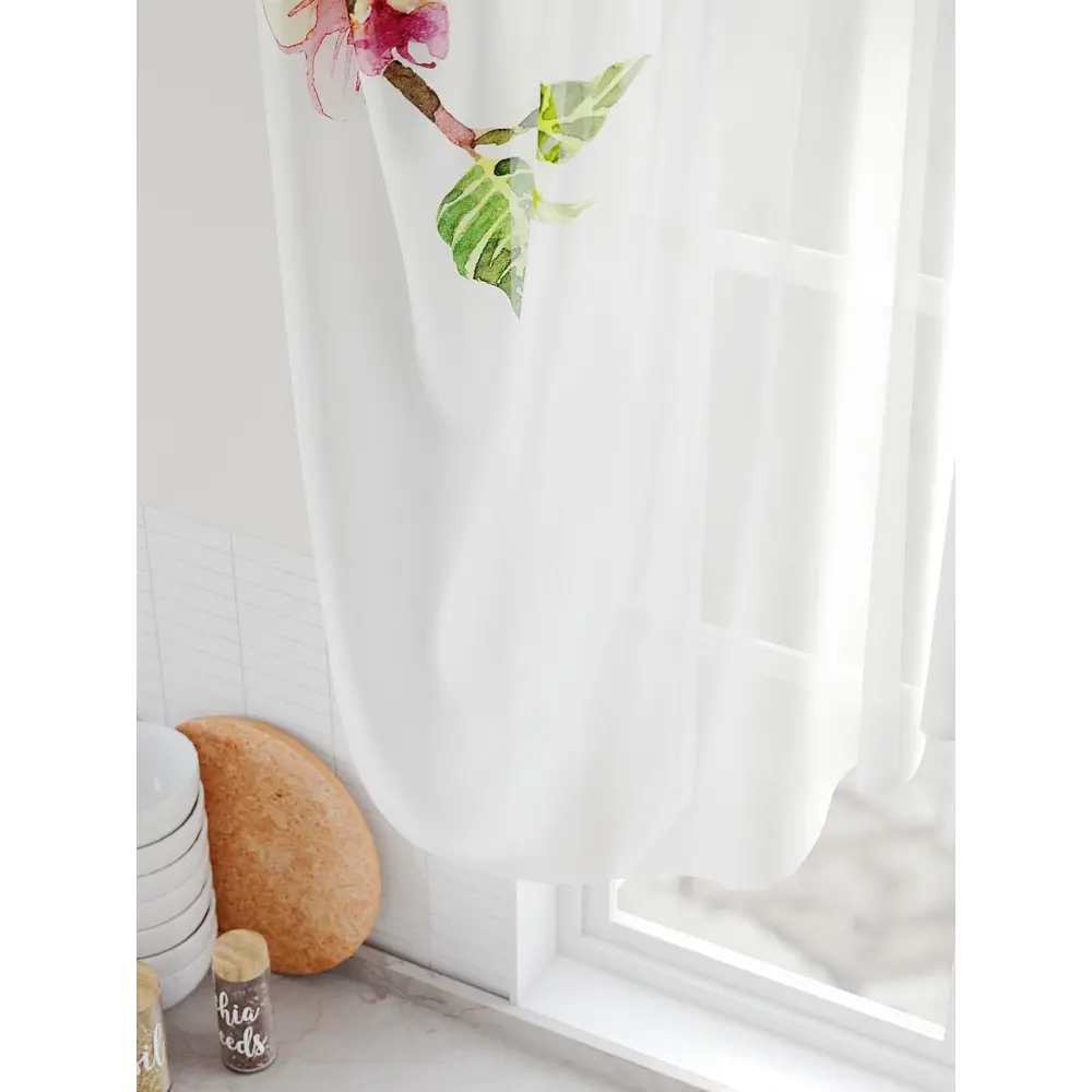 Фото 4 Тюль на шторной ленте Comfy Way Рофирлис 300x130 см цвет белый Фото 4 Тюль на шторной ленте Comfy Way Рофирлис 300x130 см цвет белый