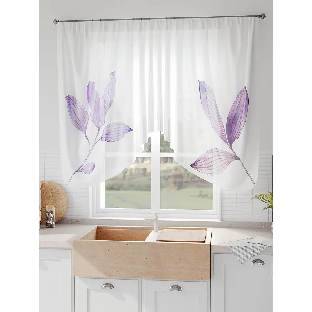 Фото 6 Тюль на шторной ленте Comfy Way Мартикас 300x130 см цвет белый Фото 6 Тюль на шторной ленте Comfy Way Мартикас 300x130 см цвет белый