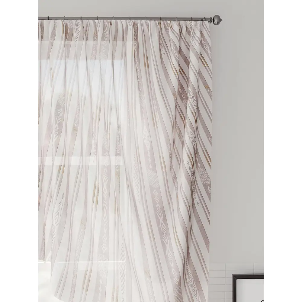 Фото 3 Тюль на шторной ленте Comfy Way Мирилитор 300x130 см цвет бежевый Фото 3 Тюль на шторной ленте Comfy Way Мирилитор 300x130 см цвет бежевый