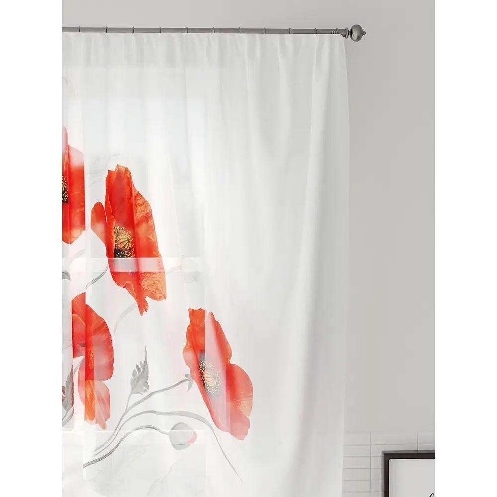 Фото 3 Тюль на шторной ленте Comfy Way Рилинорис 300x130 см цвет белый Фото 3 Тюль на шторной ленте Comfy Way Рилинорис 300x130 см цвет белый