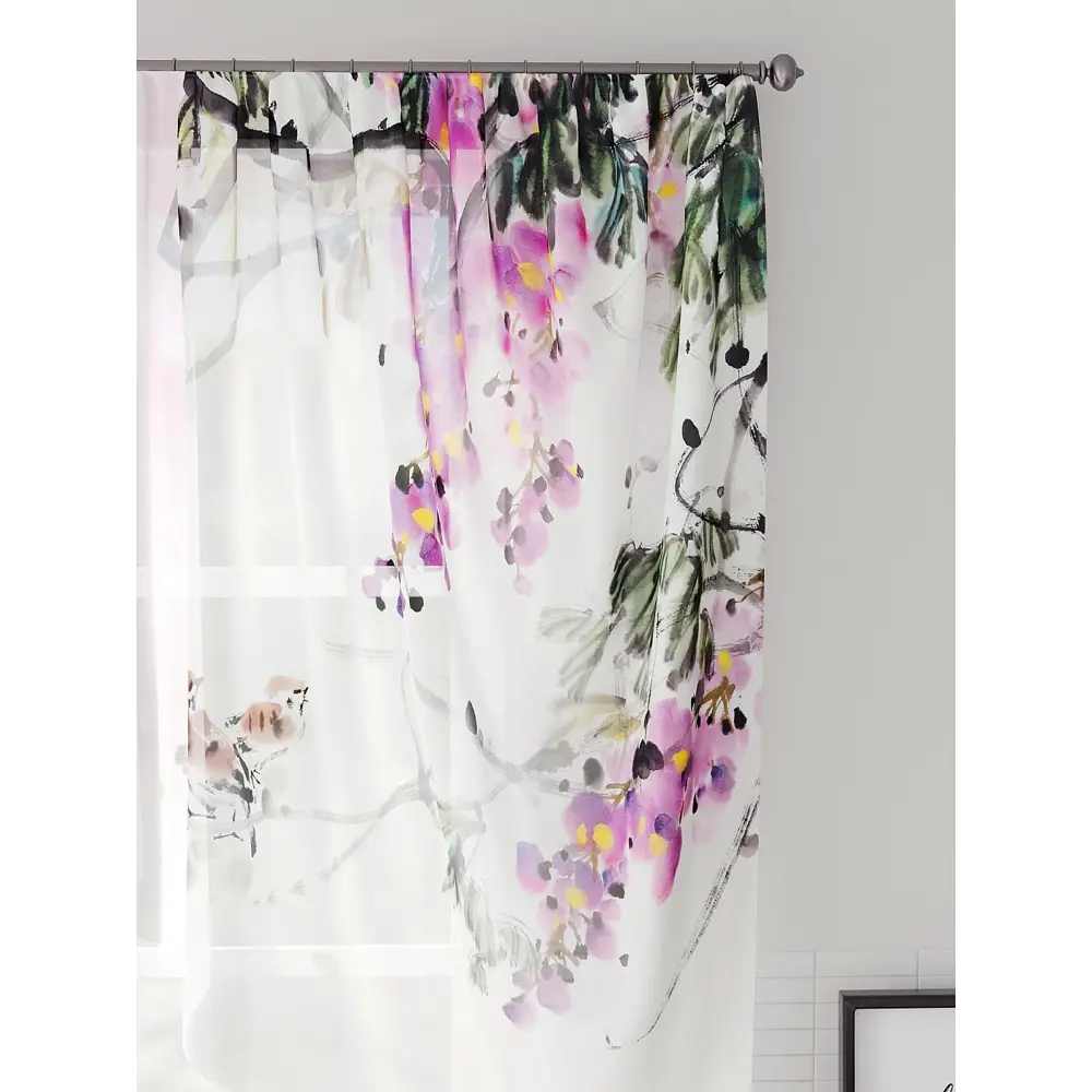 Фото 2 Тюль на шторной ленте Comfy Way Шегритол 300x130 см цвет розовый Фото 2 Тюль на шторной ленте Comfy Way Шегритол 300x130 см цвет розовый