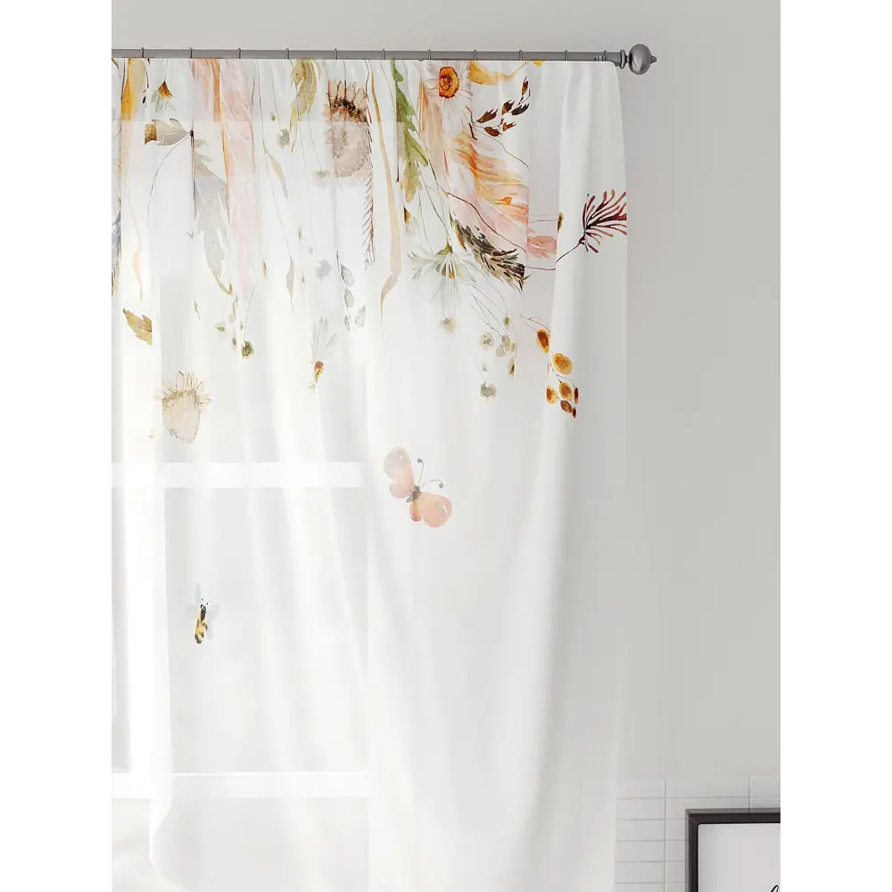 Фото 3 Тюль на шторной ленте Comfy Way Римаринс 300x130 см цвет белый Фото 3 Тюль на шторной ленте Comfy Way Римаринс 300x130 см цвет белый