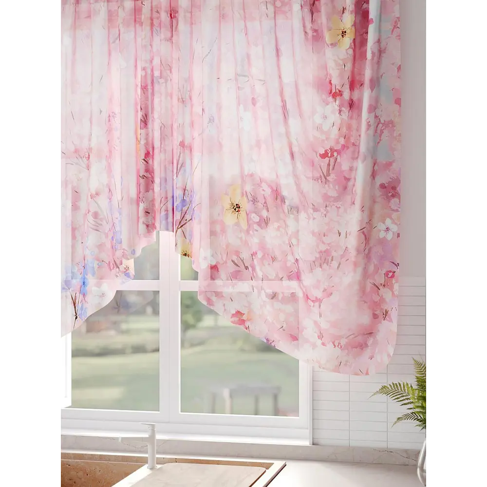 Фото 7 Тюль на шторной ленте Comfy Way Ронфрит 300x130 см цвет розовый Фото 7 Тюль на шторной ленте Comfy Way Ронфрит 300x130 см цвет розовый