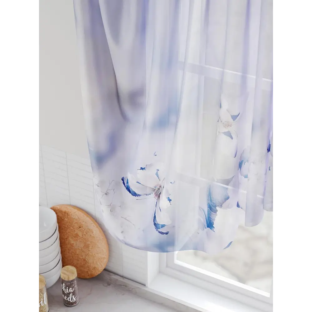 Фото 4 Тюль на шторной ленте Comfy Way Рифартис 300x130 см цвет фиолетовый Фото 4 Тюль на шторной ленте Comfy Way Рифартис 300x130 см цвет фиолетовый