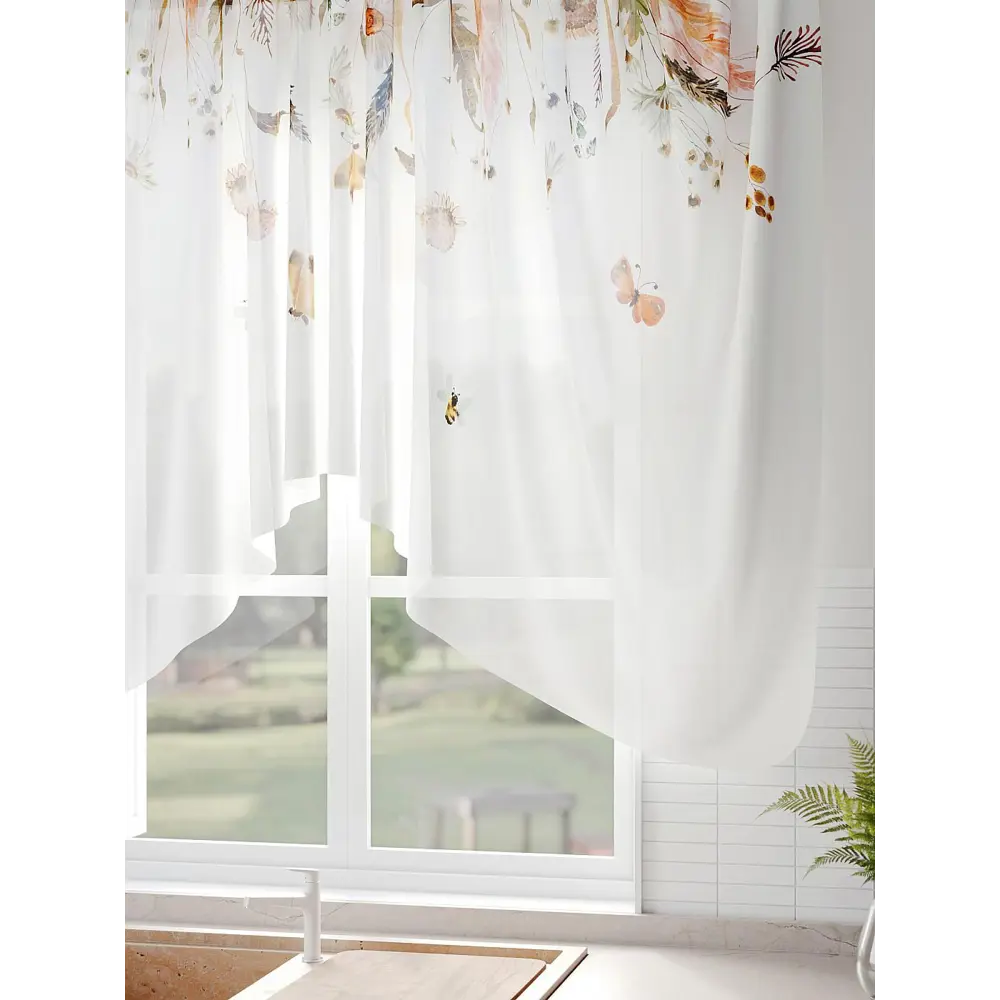 Фото 6 Тюль на шторной ленте Comfy Way Римаринс 300x130 см цвет белый Фото 6 Тюль на шторной ленте Comfy Way Римаринс 300x130 см цвет белый