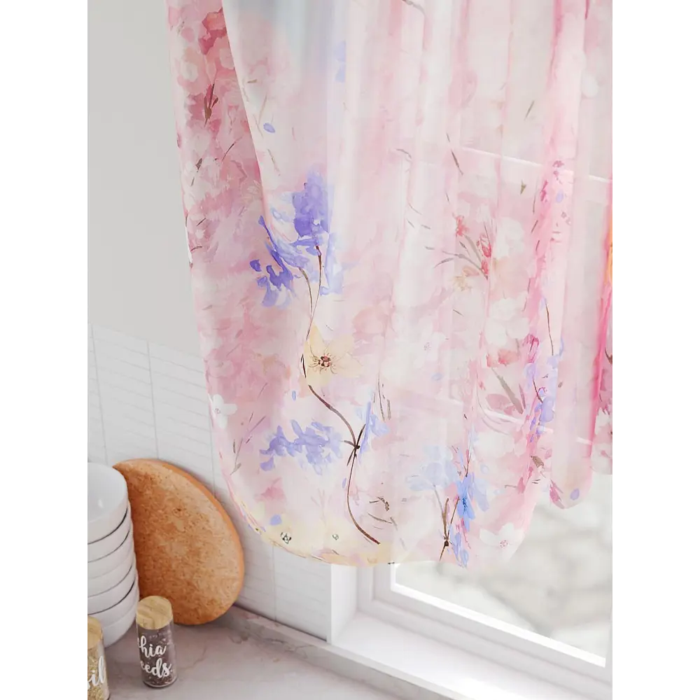 Фото 4 Тюль на шторной ленте Comfy Way Ронфрит 300x130 см цвет розовый Фото 4 Тюль на шторной ленте Comfy Way Ронфрит 300x130 см цвет розовый