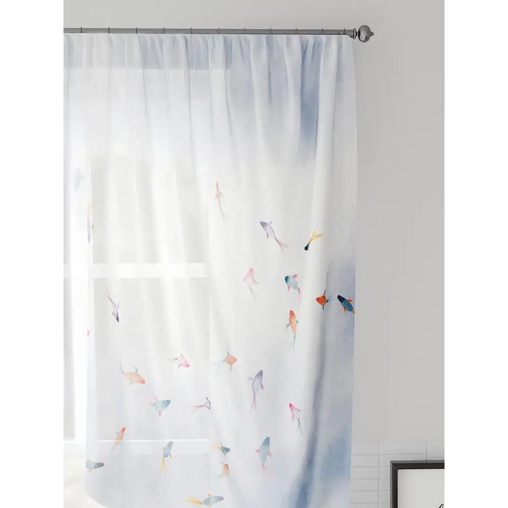 Фото 2 Тюль на шторной ленте Comfy Way Тирентис 300x130 см цвет белый Фото 2 Тюль на шторной ленте Comfy Way Тирентис 300x130 см цвет белый
