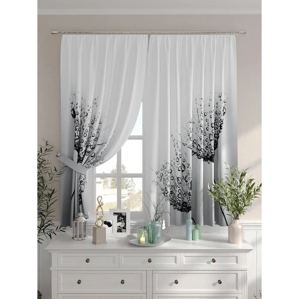 Фото 5 Комплект штор на шторной ленте Comfy Way Рифиртер 150x160 см цвет белый Фото 5 Комплект штор на шторной ленте Comfy Way Рифиртер 150x160 см цвет белый
