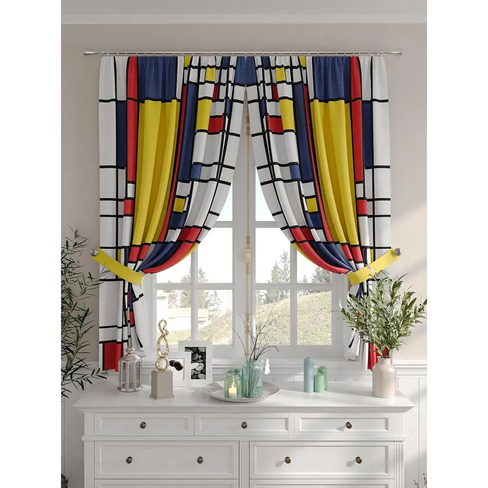 Фото 4 Комплект штор на шторной ленте Comfy Way Миливарт 150x160 см цвет белый Фото 4 Комплект штор на шторной ленте Comfy Way Миливарт 150x160 см цвет белый