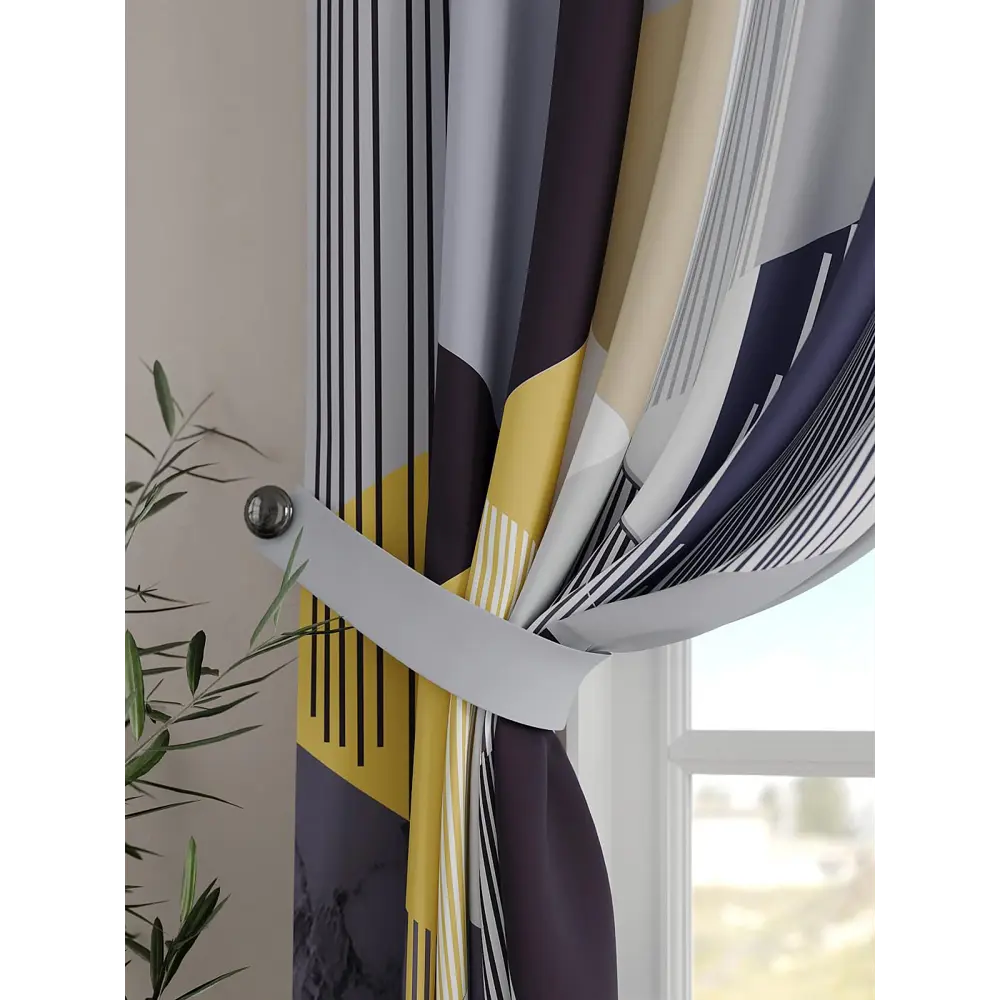 Фото 3 Комплект штор на шторной ленте Comfy Way Канвил 150x160 см цвет серый Фото 3 Комплект штор на шторной ленте Comfy Way Канвил 150x160 см цвет серый