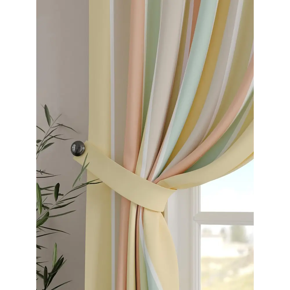 Фото 3 Комплект штор на шторной ленте Comfy Way Шимартис 150x160 см цвет желтый Фото 3 Комплект штор на шторной ленте Comfy Way Шимартис 150x160 см цвет желтый