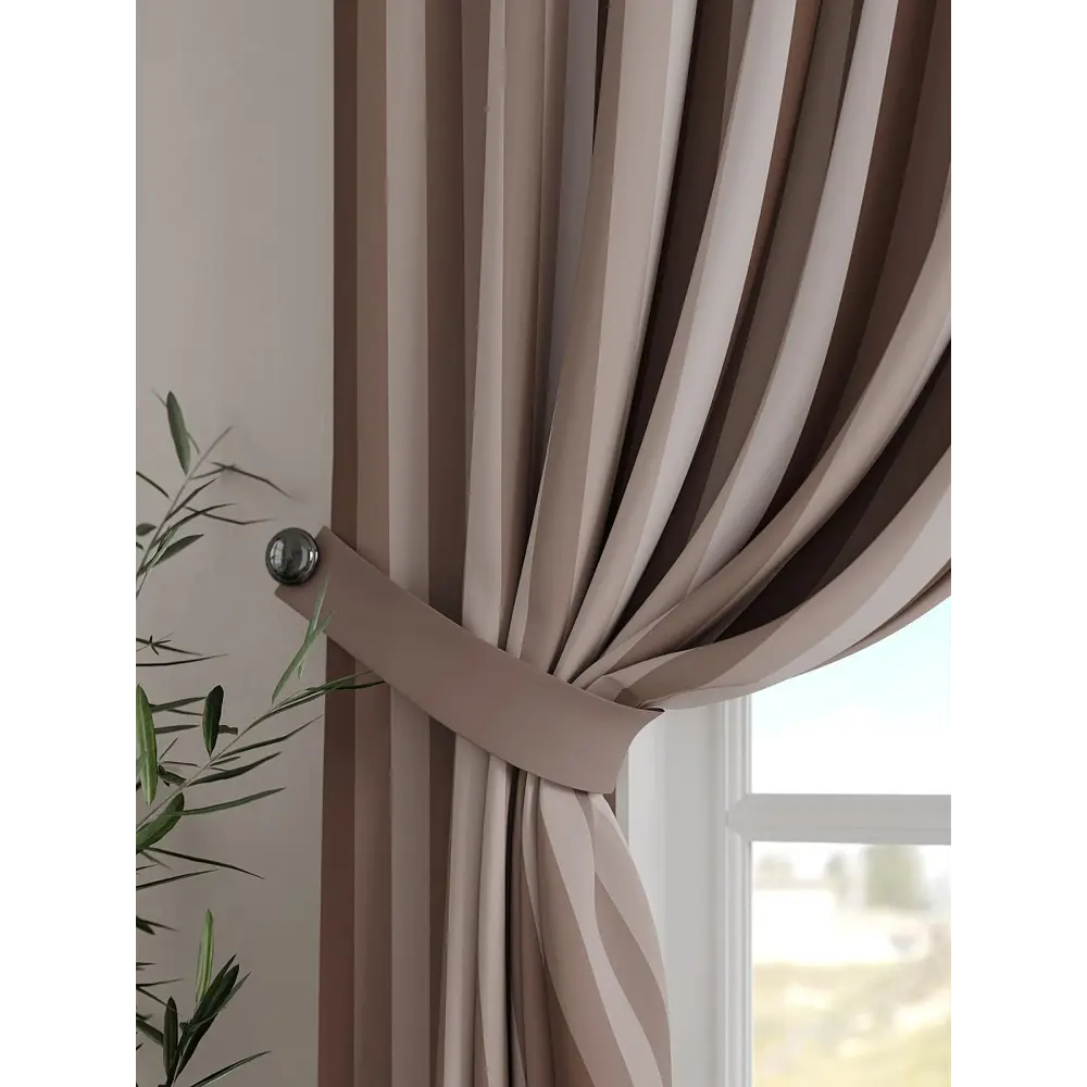 Фото 3 Комплект штор на шторной ленте Comfy Way Фарвилак 150x160 см цвет бежевый Фото 3 Комплект штор на шторной ленте Comfy Way Фарвилак 150x160 см цвет бежевый