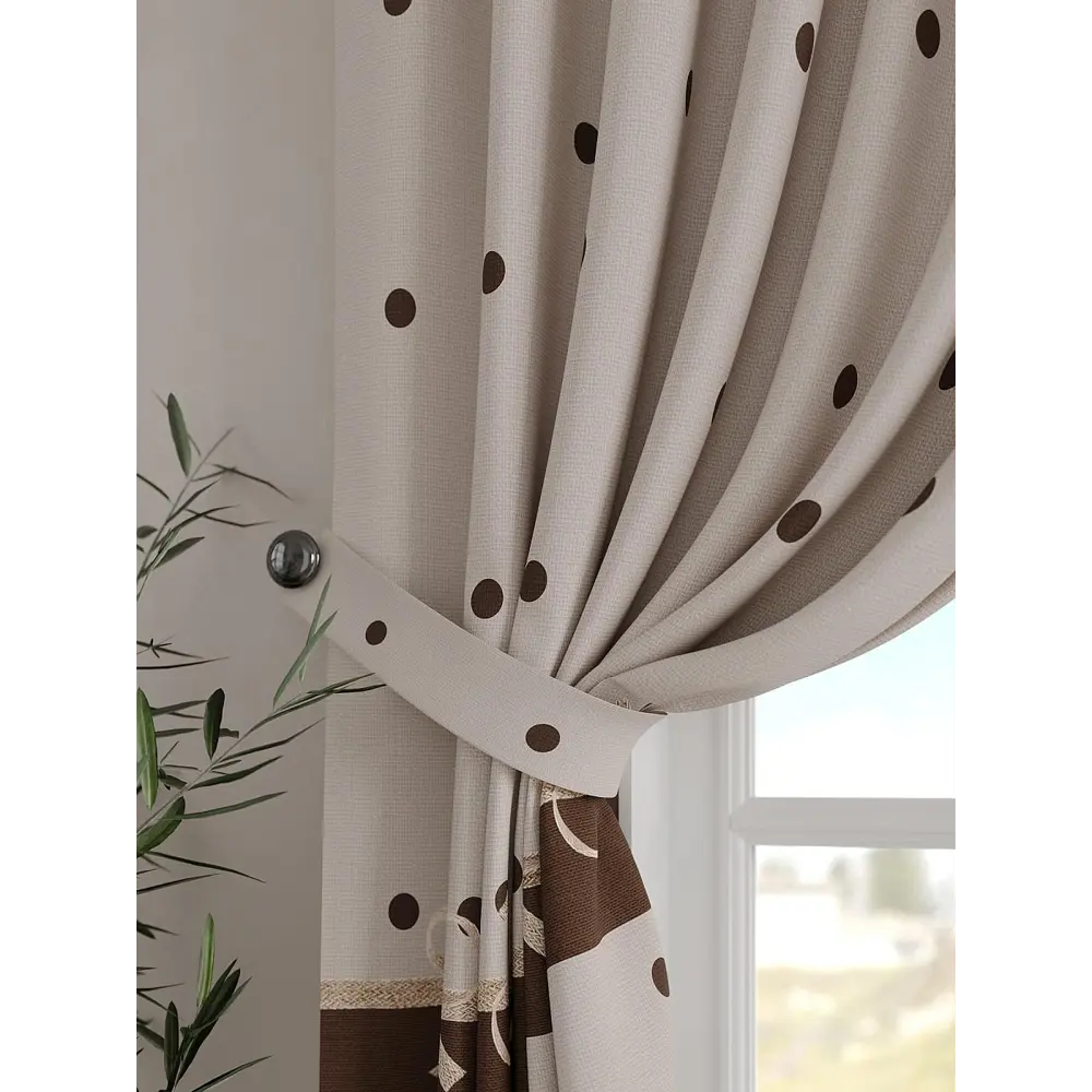Фото 3 Комплект штор на шторной ленте Comfy Way Бунварис 150x160 см цвет бежевый Фото 3 Комплект штор на шторной ленте Comfy Way Бунварис 150x160 см цвет бежевый