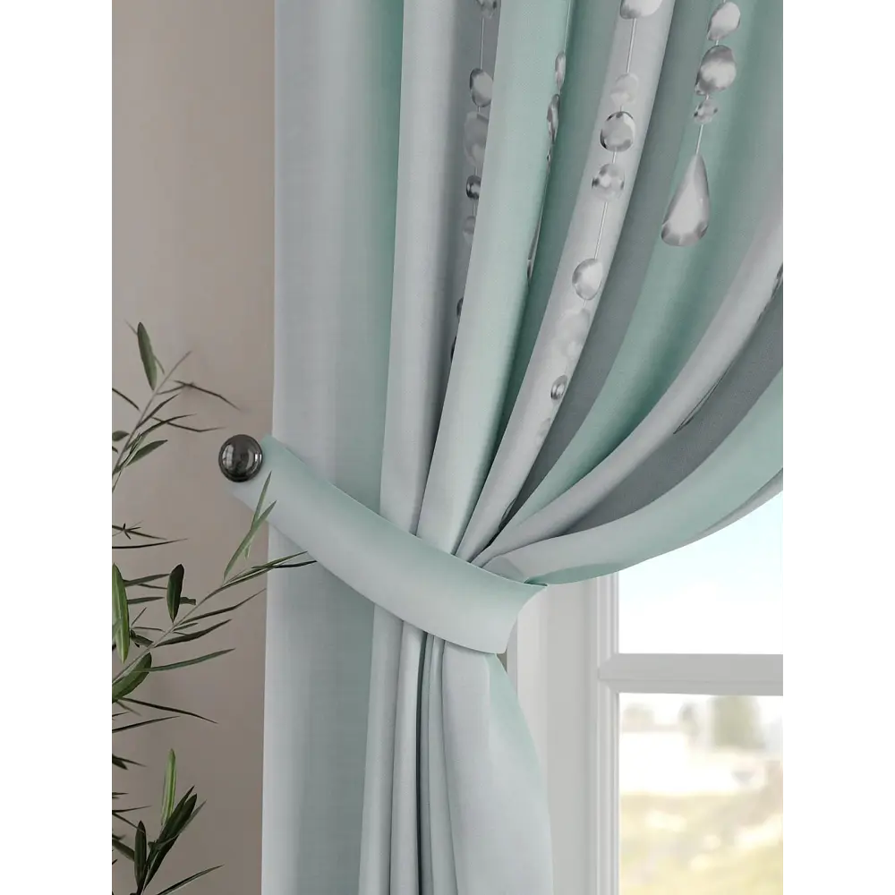 Фото 3 Комплект штор на шторной ленте Comfy Way Шонворс 150x160 см цвет серый Фото 3 Комплект штор на шторной ленте Comfy Way Шонворс 150x160 см цвет серый