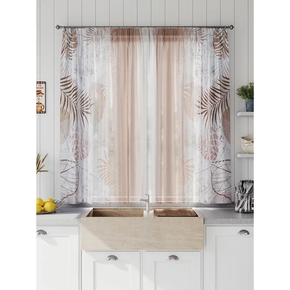 Фото 6 Тюль на шторной ленте Comfy Way Линфорт - 663 300x150 см цвет бежевый Фото 6 Тюль на шторной ленте Comfy Way Линфорт - 663 300x150 см цвет бежевый