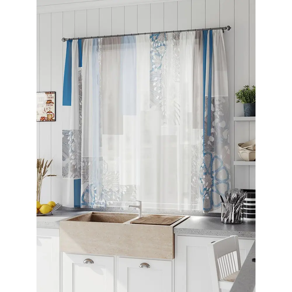 Фото 2 Тюль на шторной ленте Comfy Way Линфорт - 669 300x150 см цвет белый Фото 2 Тюль на шторной ленте Comfy Way Линфорт - 669 300x150 см цвет белый