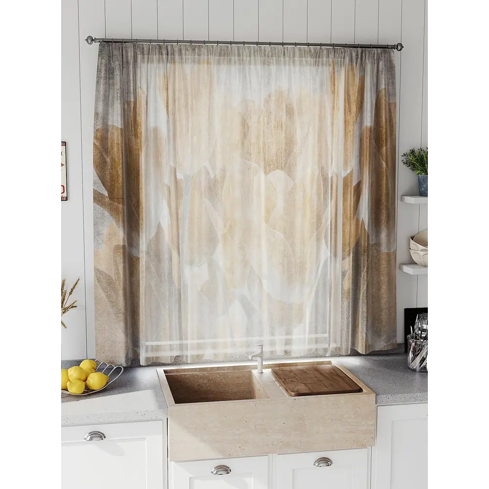 Фото 5 Тюль на шторной ленте Comfy Way Линфорт - 664 300x150 см цвет коричневый Фото 5 Тюль на шторной ленте Comfy Way Линфорт - 664 300x150 см цвет коричневый