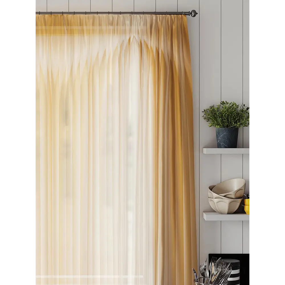 Фото 3 Тюль на шторной ленте Comfy Way Линфорт - 686 300x150 см цвет бежевый Фото 3 Тюль на шторной ленте Comfy Way Линфорт - 686 300x150 см цвет бежевый