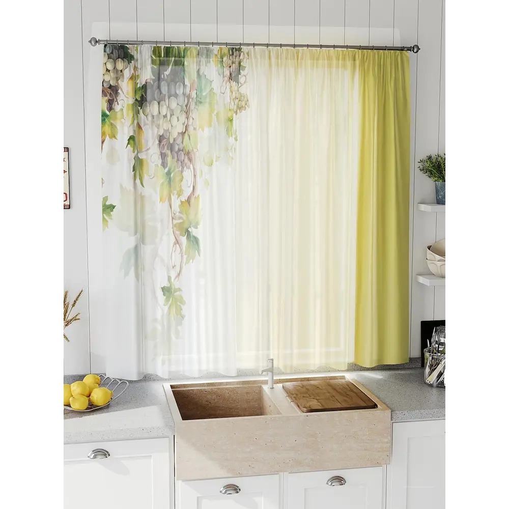 Фото 4 Тюль на шторной ленте Comfy Way Линфорт - 715 300x150 см цвет зеленый Фото 4 Тюль на шторной ленте Comfy Way Линфорт - 715 300x150 см цвет зеленый