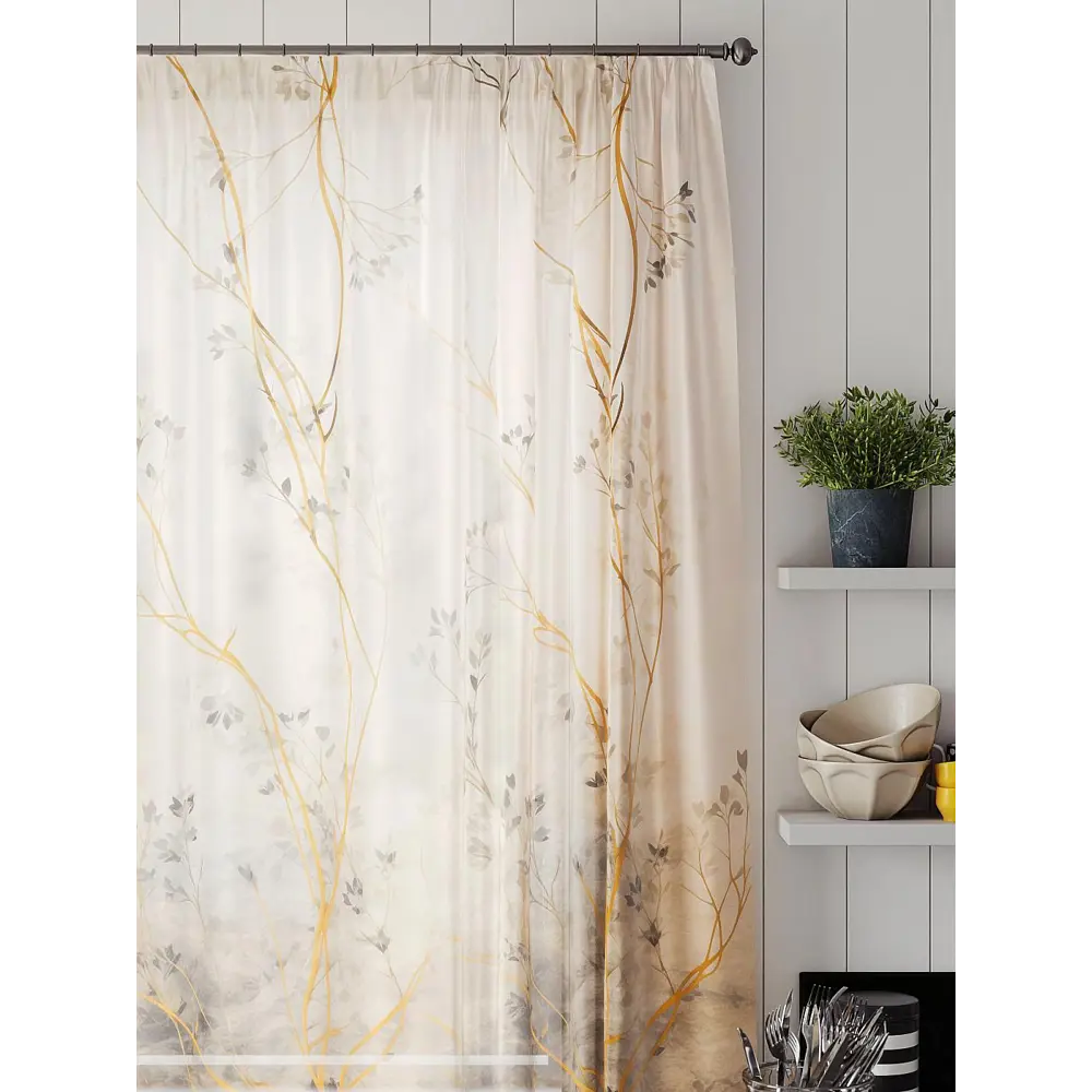 Фото 3 Тюль на шторной ленте Comfy Way Линфорт - 727 300x150 см цвет бежевый Фото 3 Тюль на шторной ленте Comfy Way Линфорт - 727 300x150 см цвет бежевый